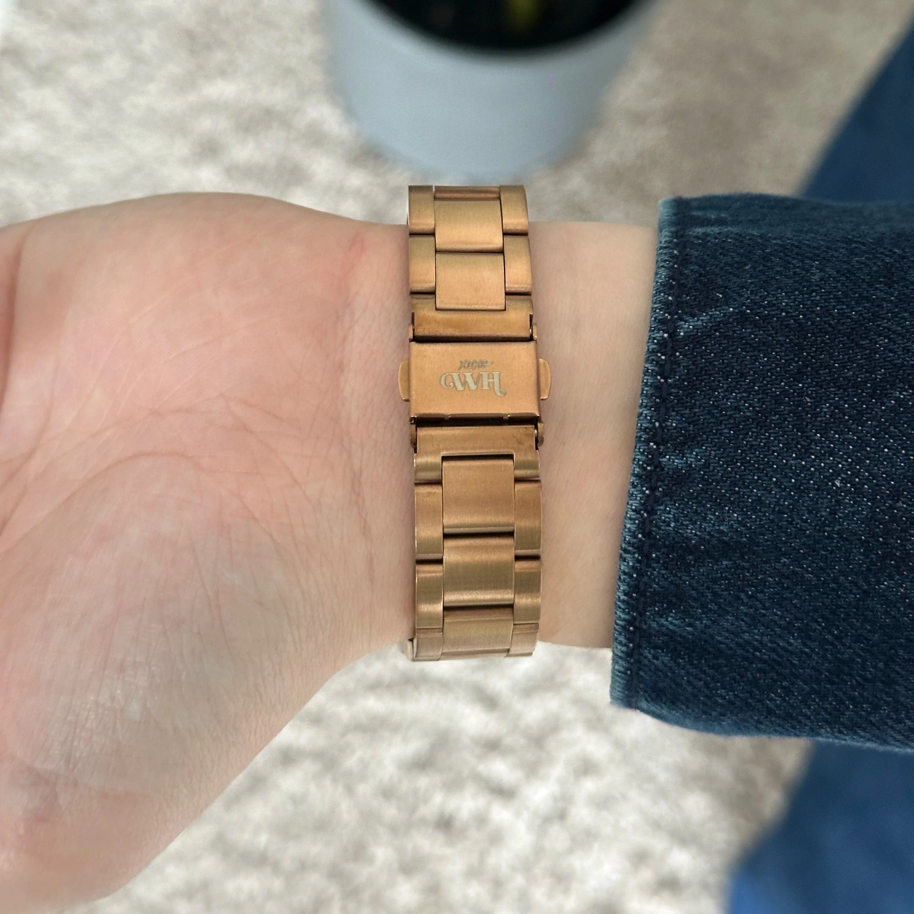 xoxo Wildhearts Apple Watch Slender Steel Strap (Rose Gold)