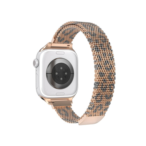 Apple Watch Slim Milanese Strap (Rose Gold Leopard)