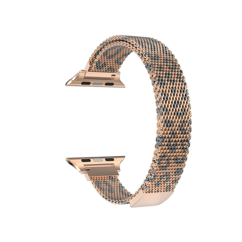 Apple Watch Slim Milanese Strap (Rose Gold Leopard)