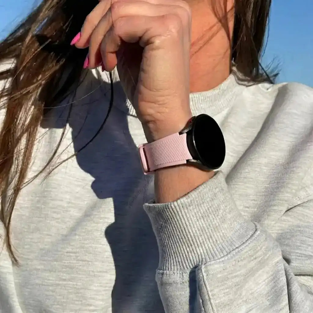 Amazfit Bip 3 (Pro) Twill Silicone Strap (Pink)