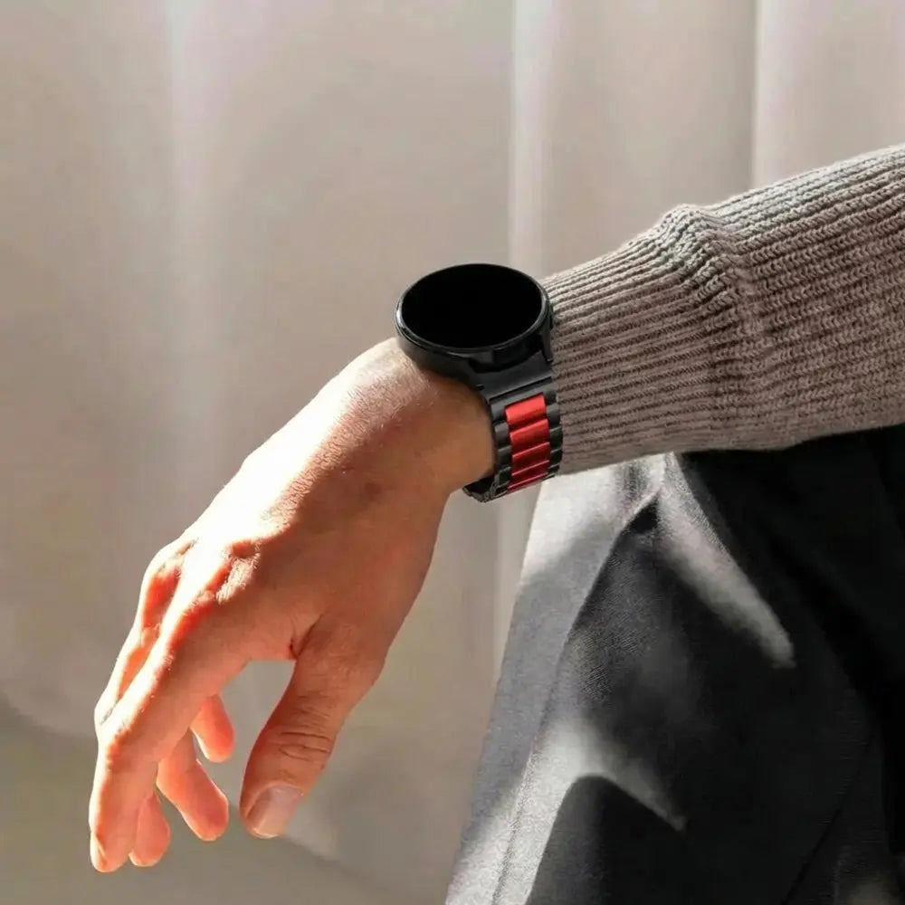 Garmin Vivoactive 5 Steel Strap (Black/Red)
