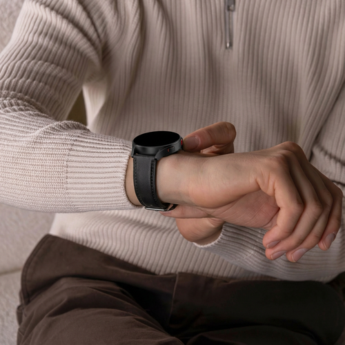 Polar Ignite Modern Leather Strap (Black)