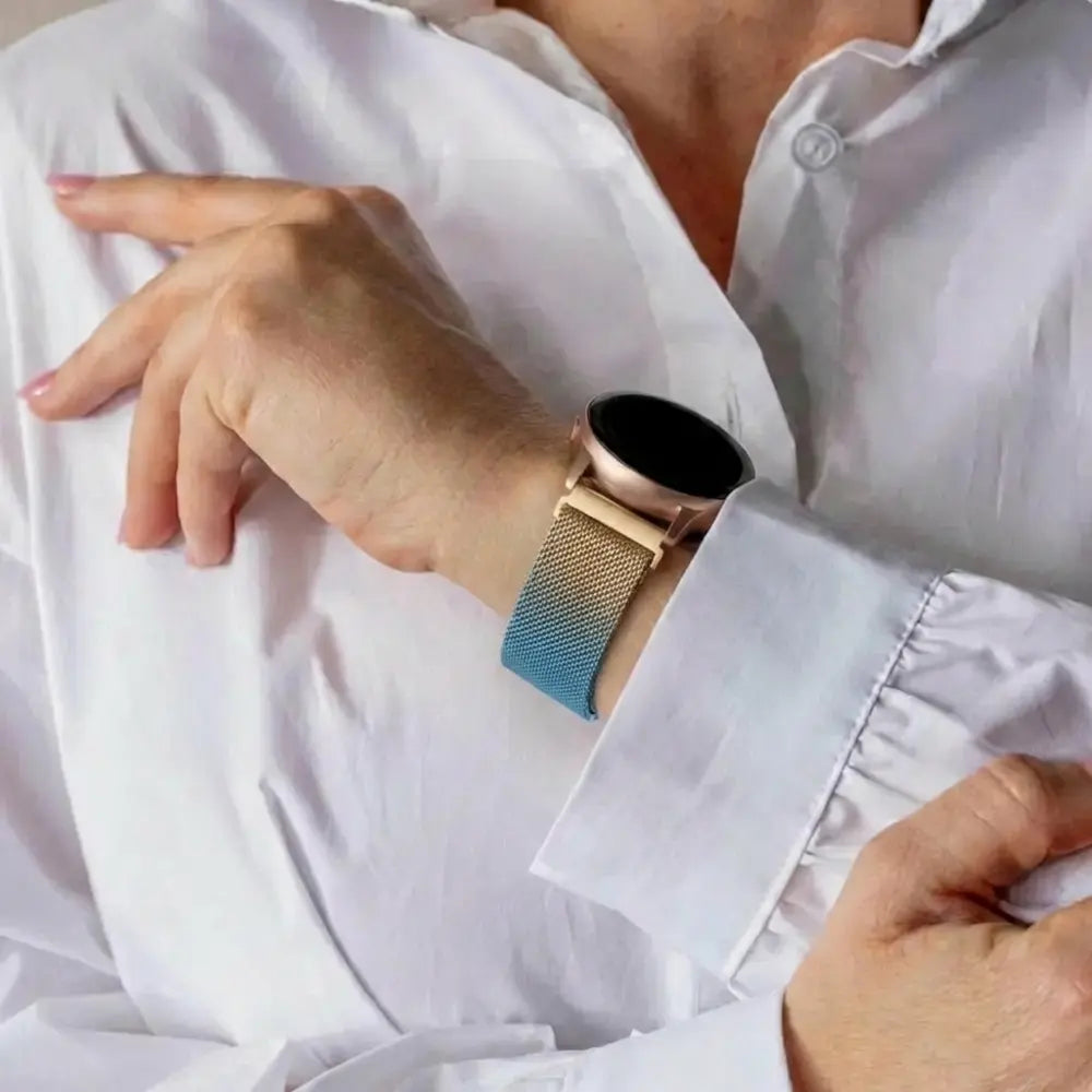 Samsung Galaxy Watch Milanese band 42mm (blauw/goud)