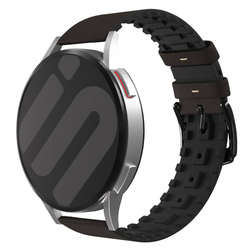Withings ScanWatch Nova Leather / Silicone Strap (Brown)