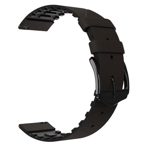 Withings Steel HR Sport Leather / Silicone Strap (Brown)