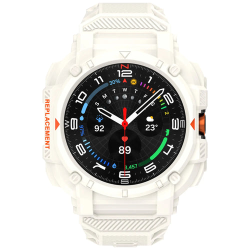Silicone TPU Strap with Frame, ivory white
