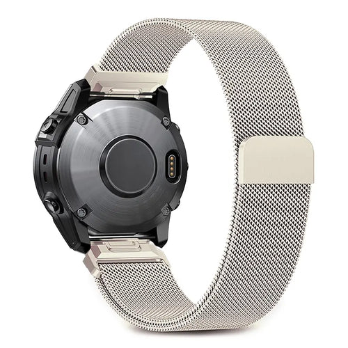 Garmin Fenix E Premium Milanese Strap (Starlight)