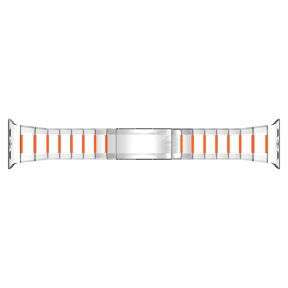 Apple Watch Ultra Steel Hybrid Strap (Titanium/Orange)