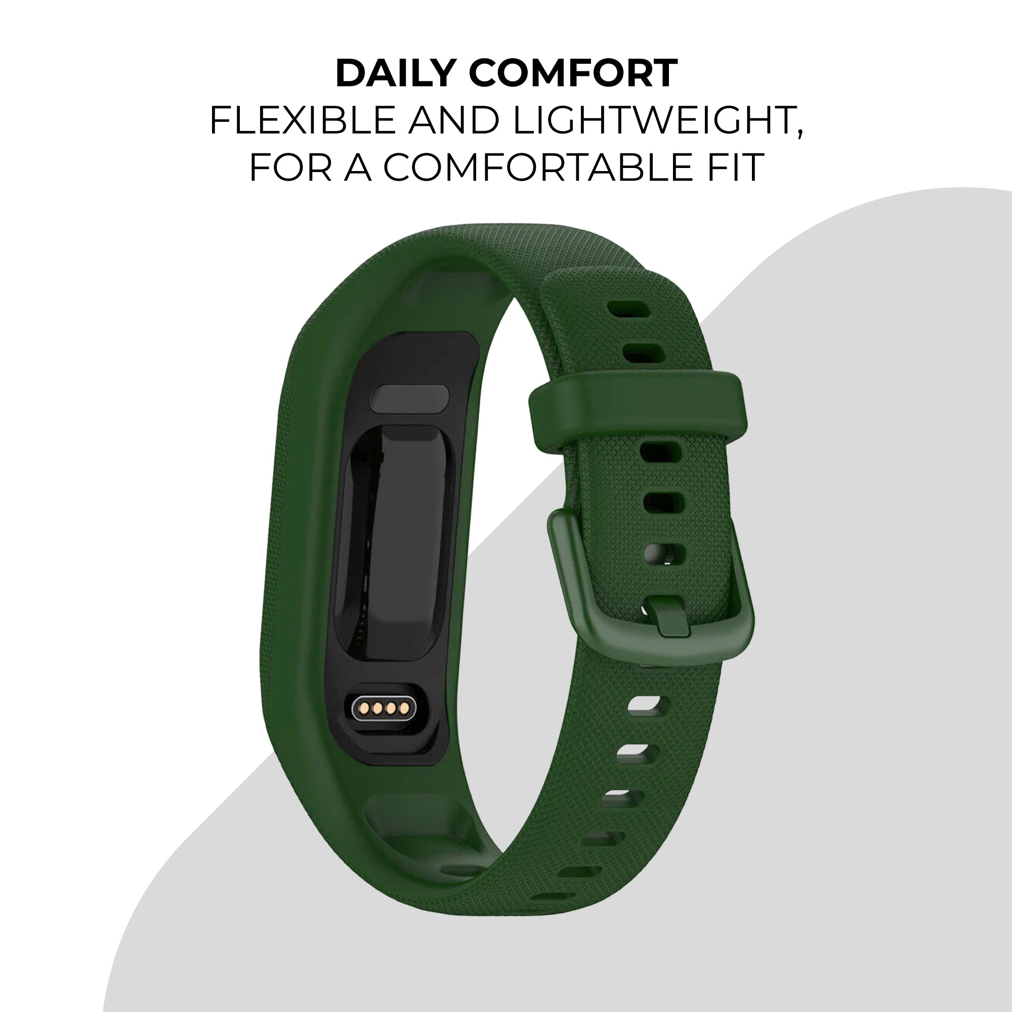 Garmin Vivosmart 5 Silicone Strap (Dark Green)