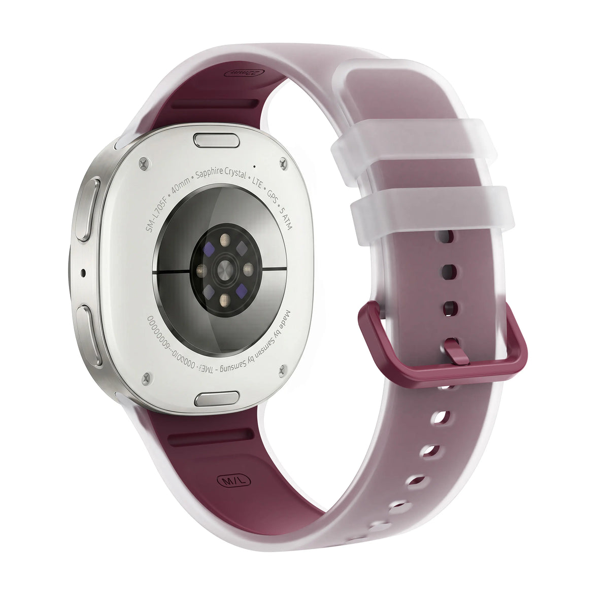 Samsung Galaxy Watch 8 - 44mm Jelly Silicone Strap (Wine Red)
