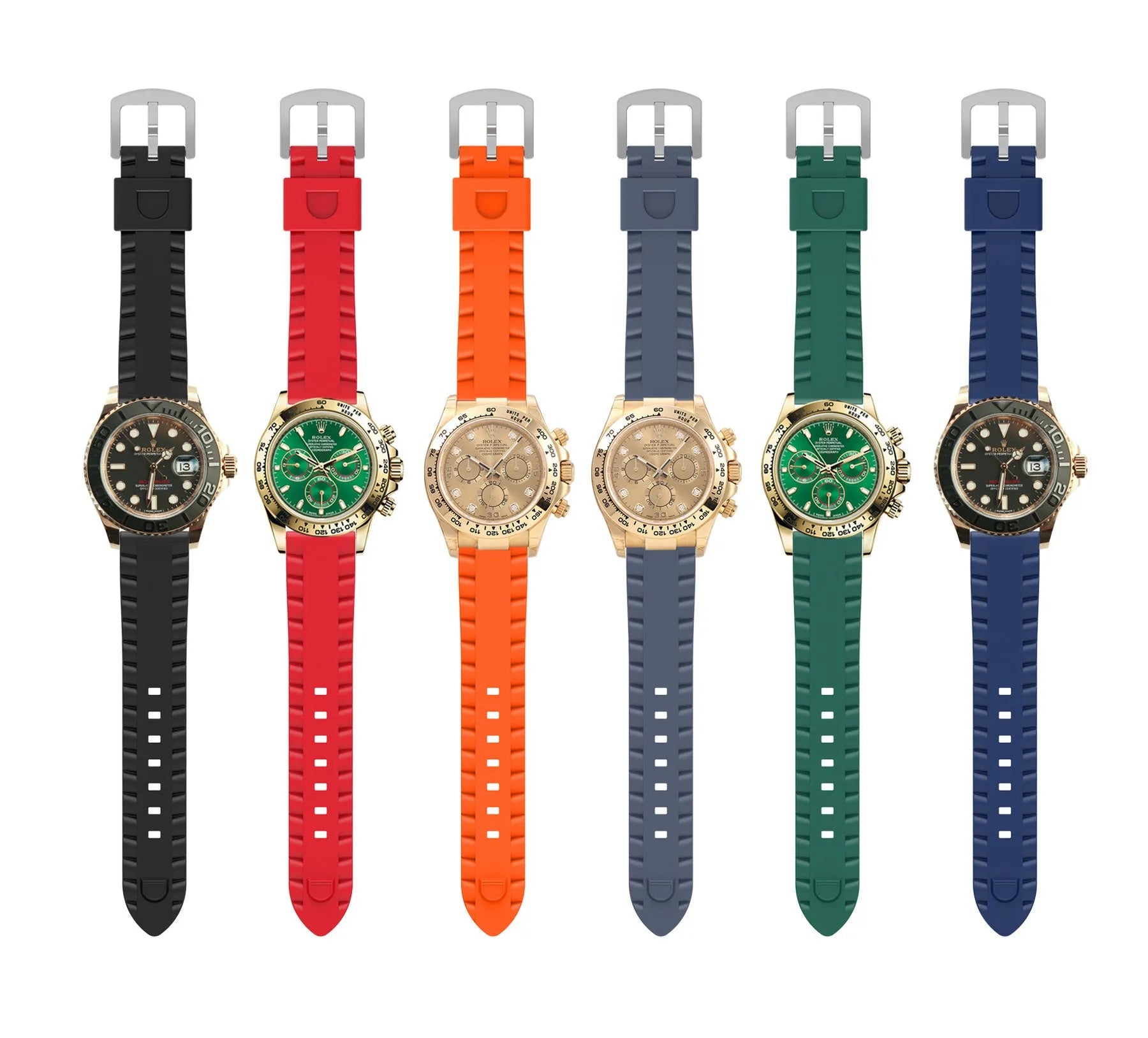 Coros Apex 4 - 46mm Wave Silicone Strap (Dark Blue)