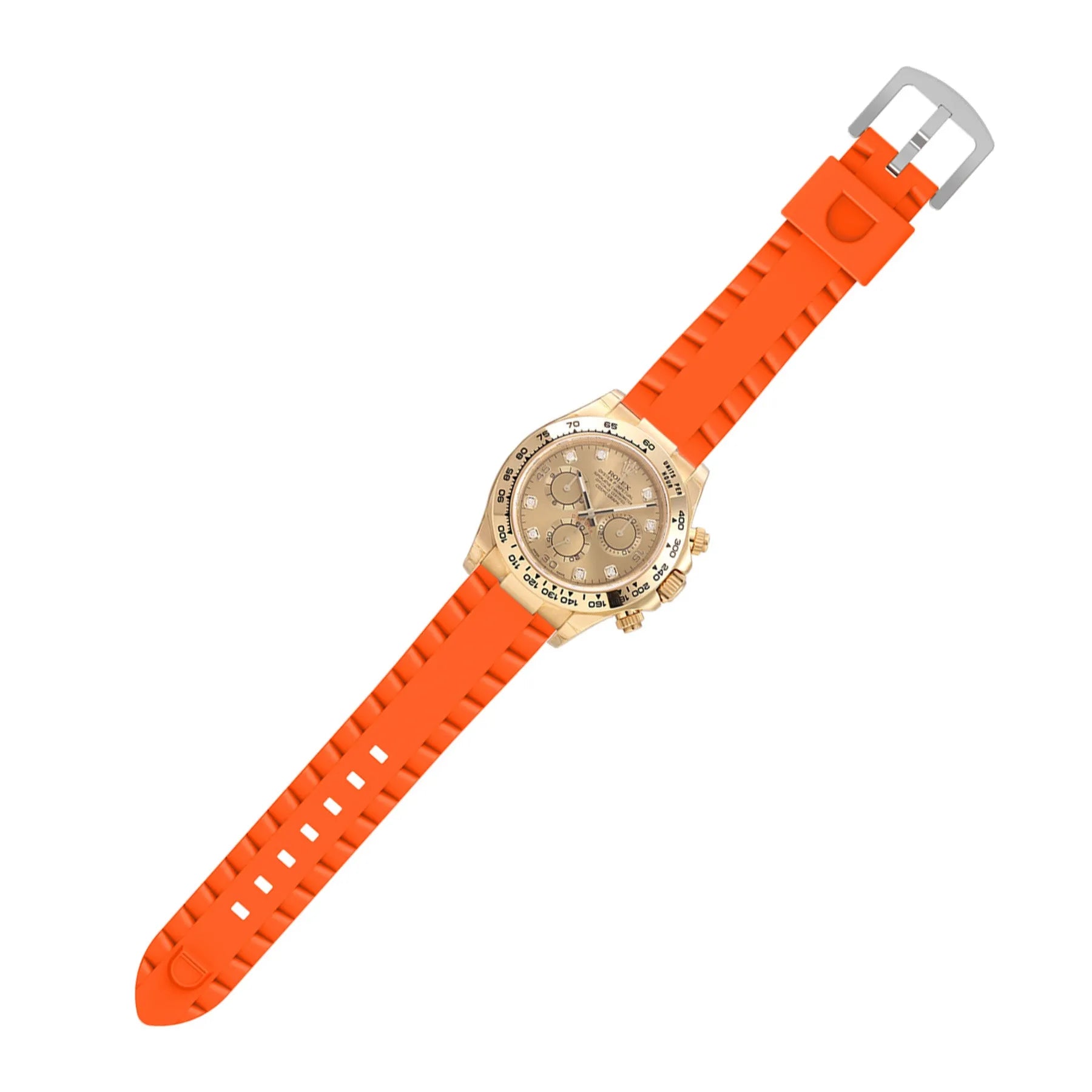 Coros Apex 4 - 46mm Wave Silicone Strap (Orange)