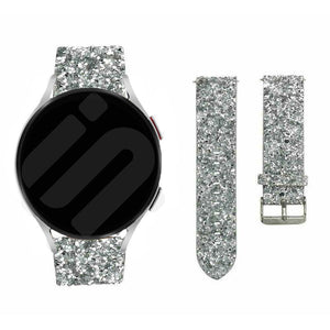 Amazfit Active Glitter Leather Strap (Silver)