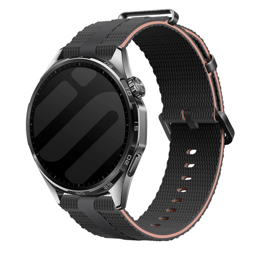 Oppo Watch X2 Mini Silicone Active Strap (Black/Light Pink)