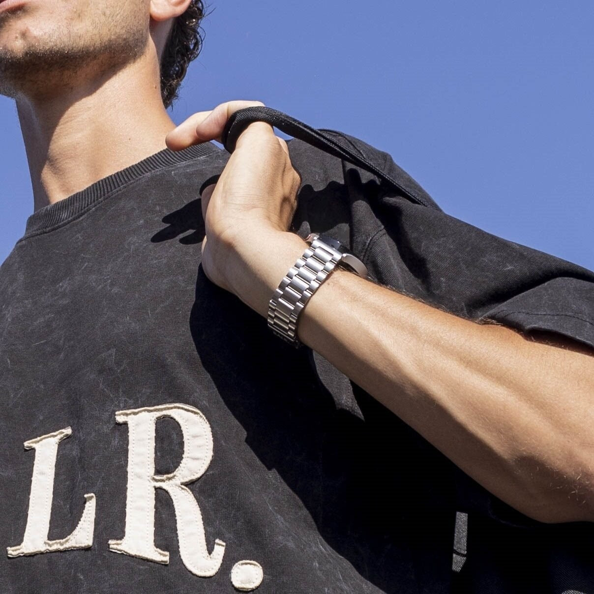 BALR Amazfit GTS 2 Steel Link Strap (Silver)