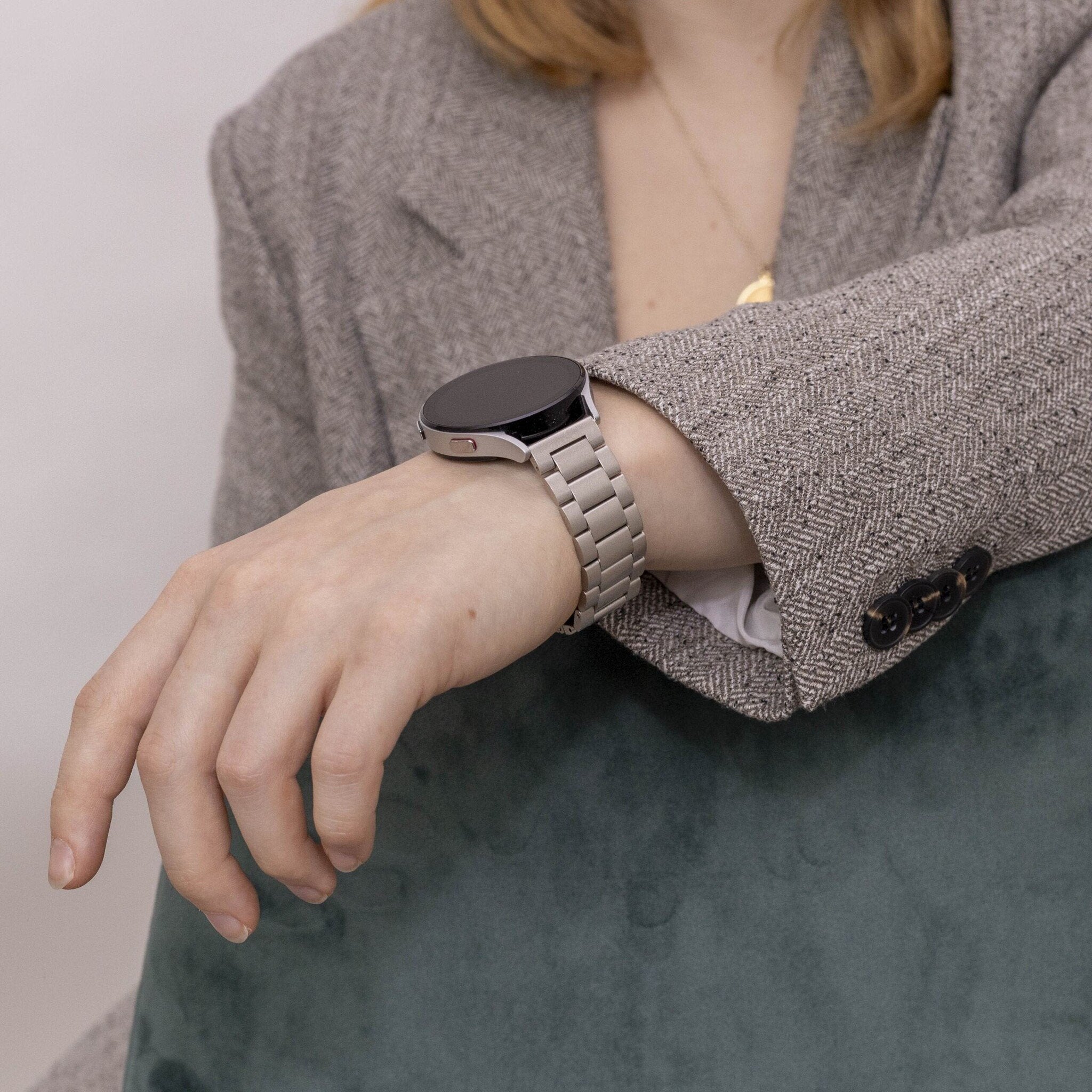 Samsung Galaxy Watch FE Steel Strap (Starlight)