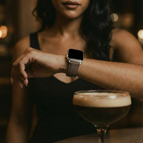 Apple Watch Slimfit Leather Strap (Dark Brown)