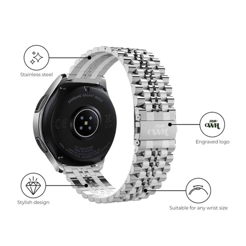 xoxo Wildhearts Huawei Watch GT 3 Pro 46mm Steel Strap (Silver)