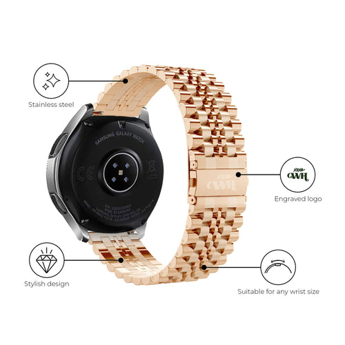 xoxo Wildhearts Samsung Galaxy Watch 3 41mm Steel Strap (Rose Gold)