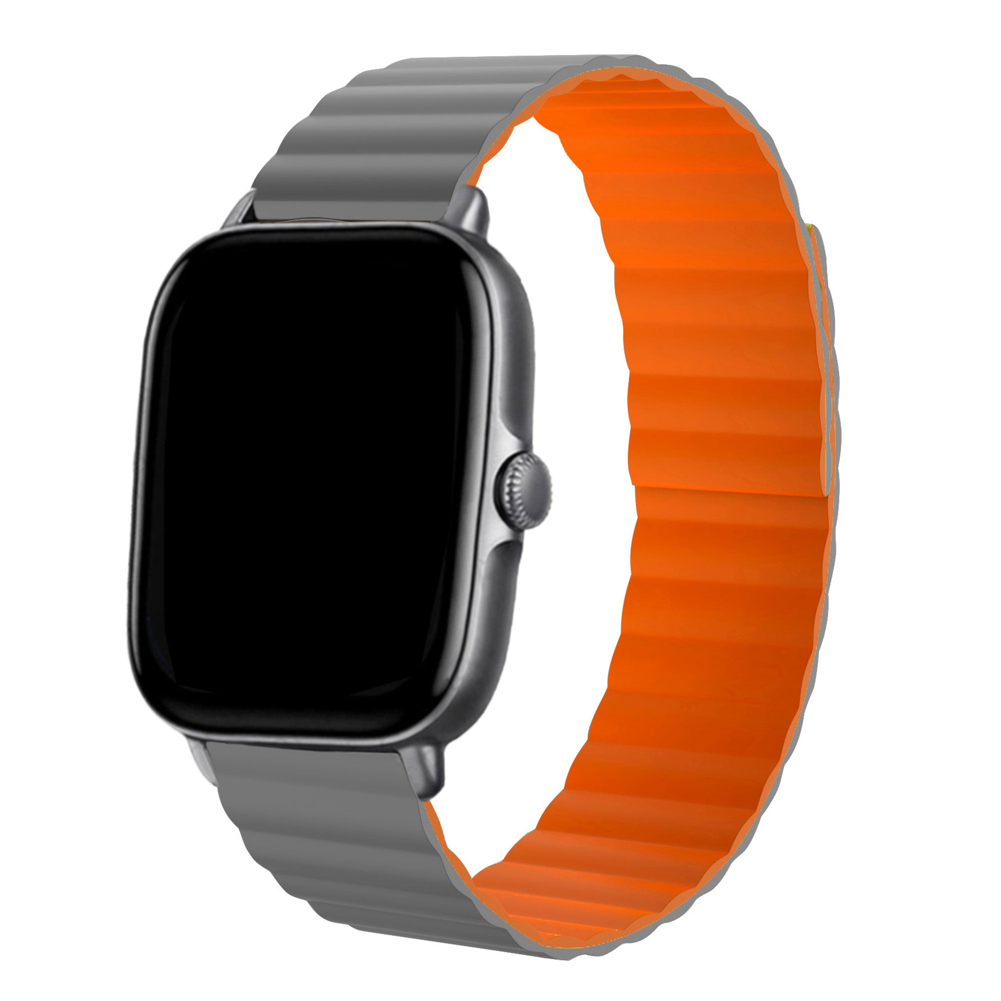 amazfit-bandje-leren-loop-grijs-oranje