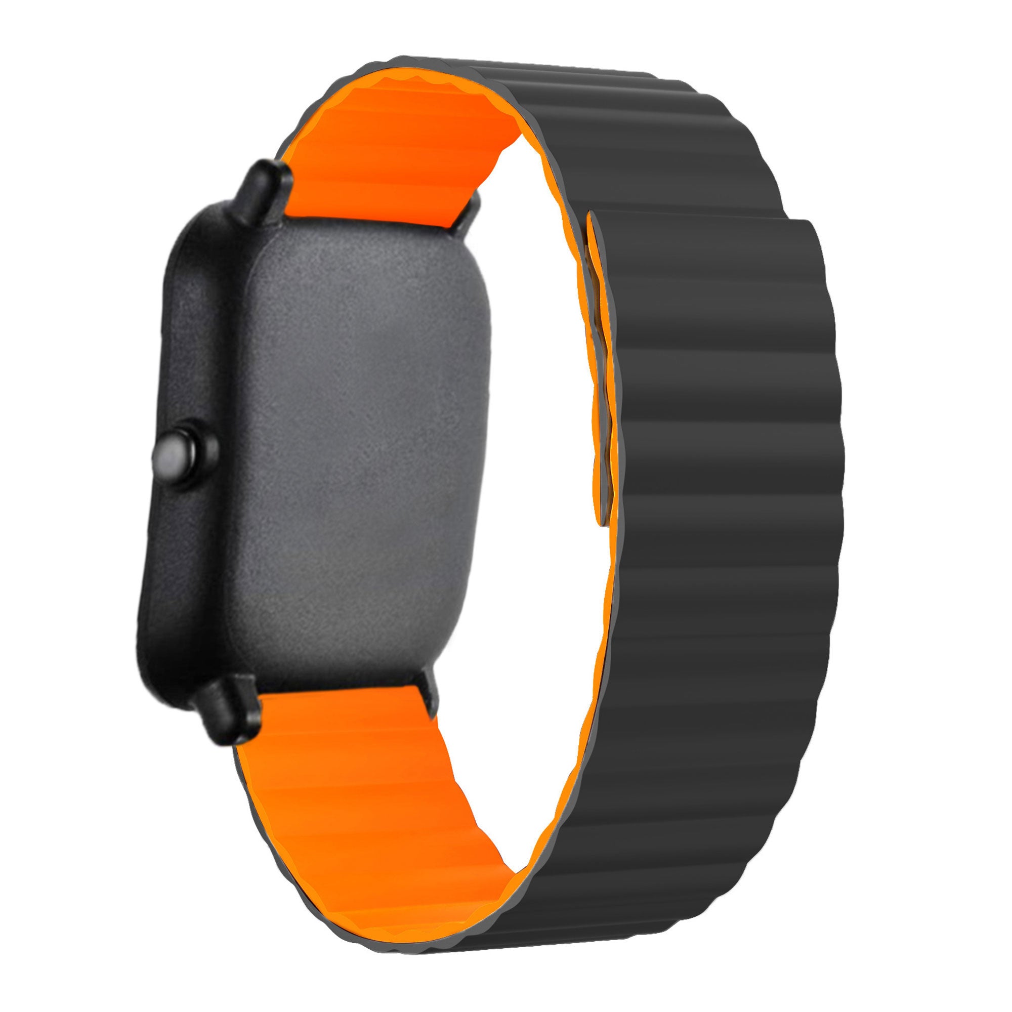 amazfit-bandje-leren-loop-zwart-oranje-achterkant