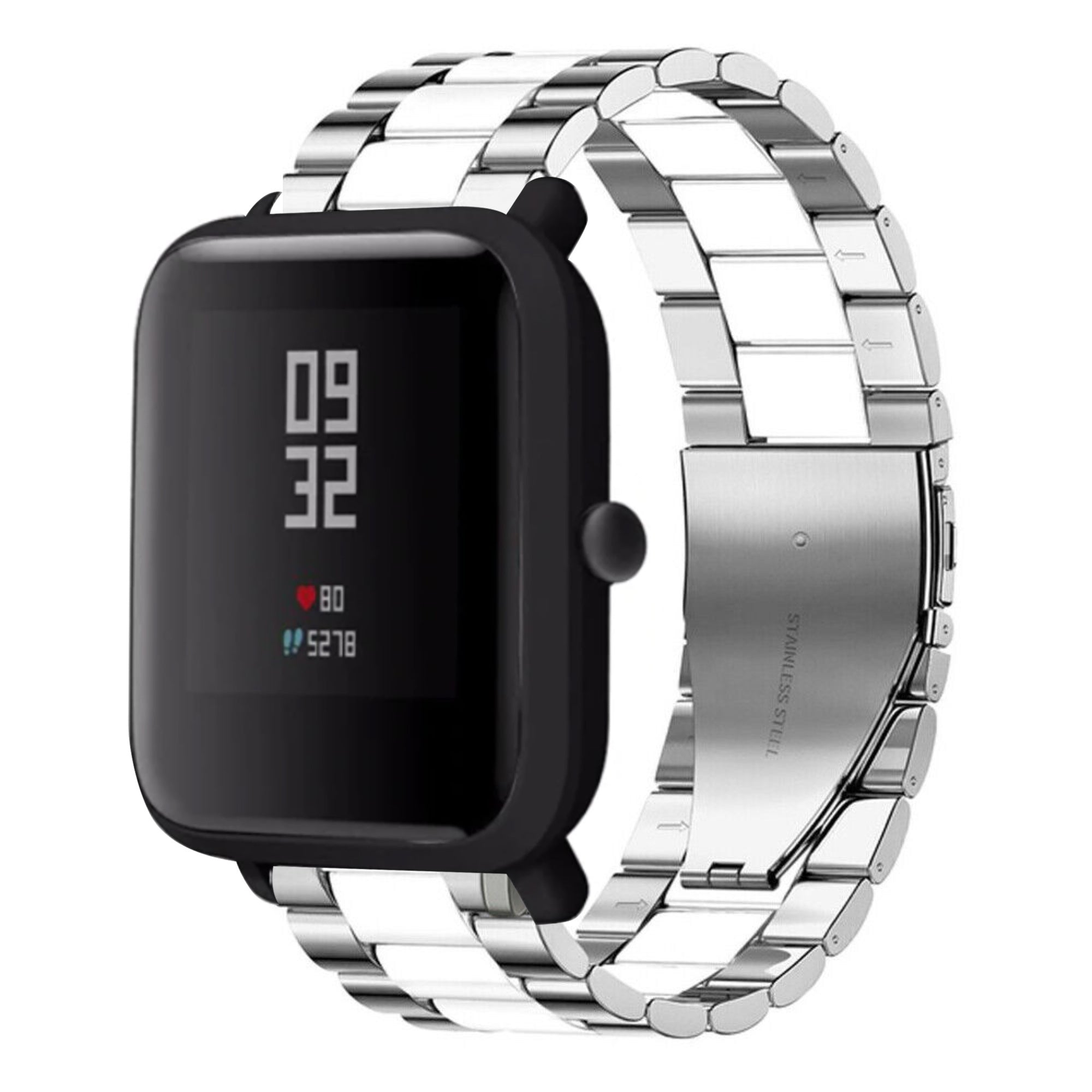 amazfit-bip-stalen-band-zilver-wit