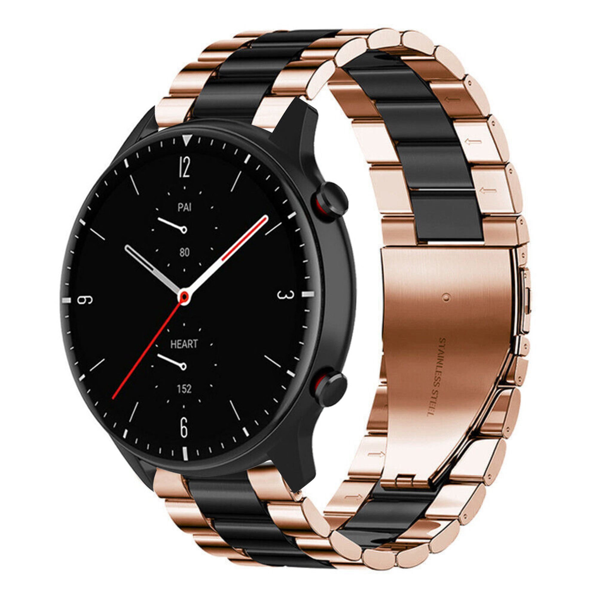 amazfit-gtr-2-stalen-band-rose-goud-zwart