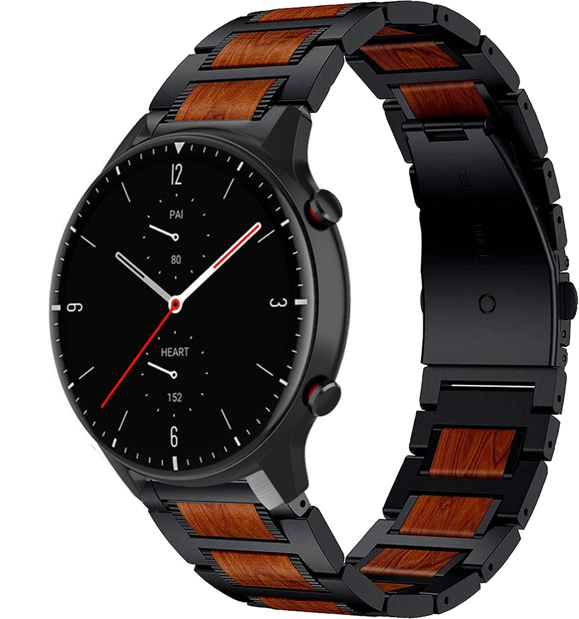 amazfit-gtr-2-stalen-houten-band-zwart