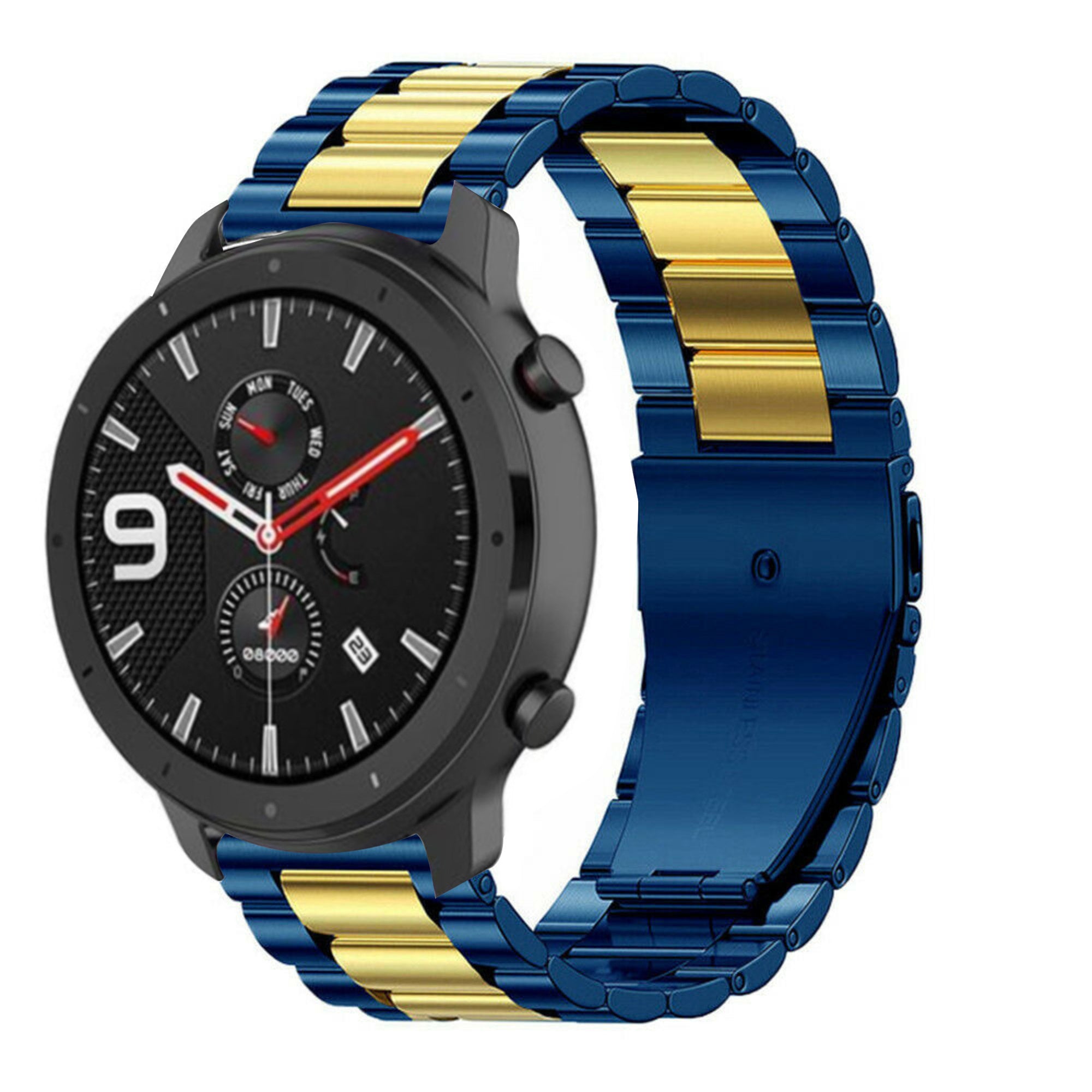 Amazfit GTR Steel Strap (Blue/Gold) - Main Image