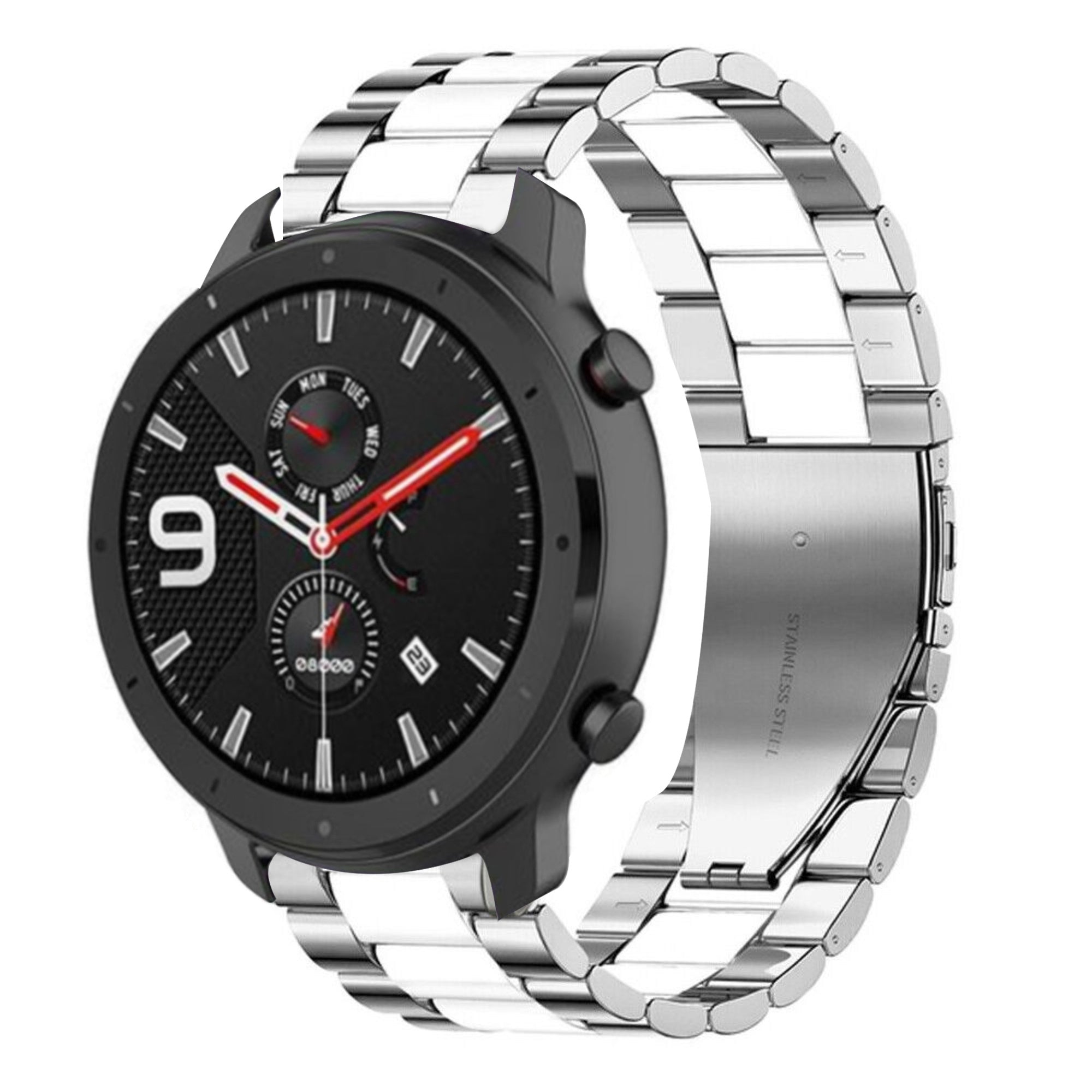 Amazfit GTR Steel Strap (Silver/White)