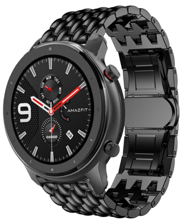 amazfit-gtr-stalen-draak-band-zwart