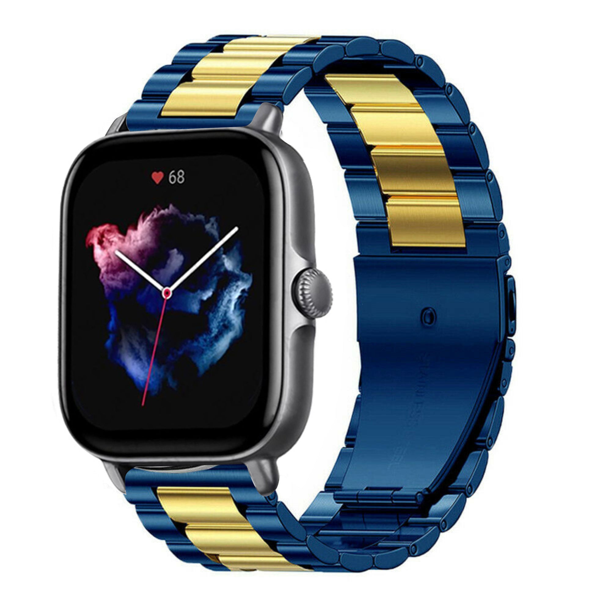 amazfit-gts-3-stalen-band-blauw-goud