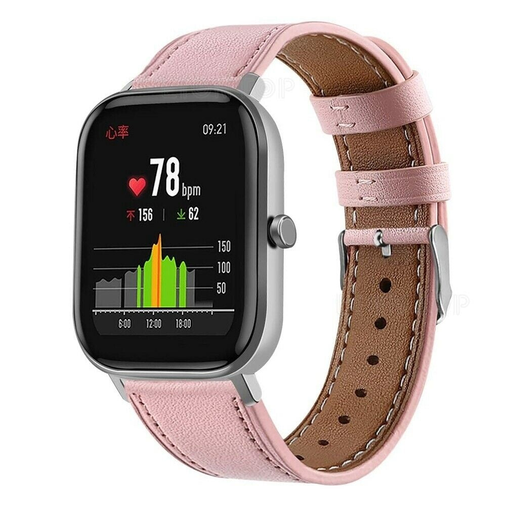 amazfit-gts-leren-bandje-roze-1