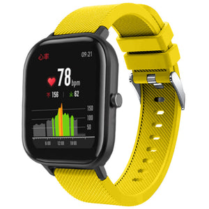 amazfit-gts-siliconen-bandje-geel