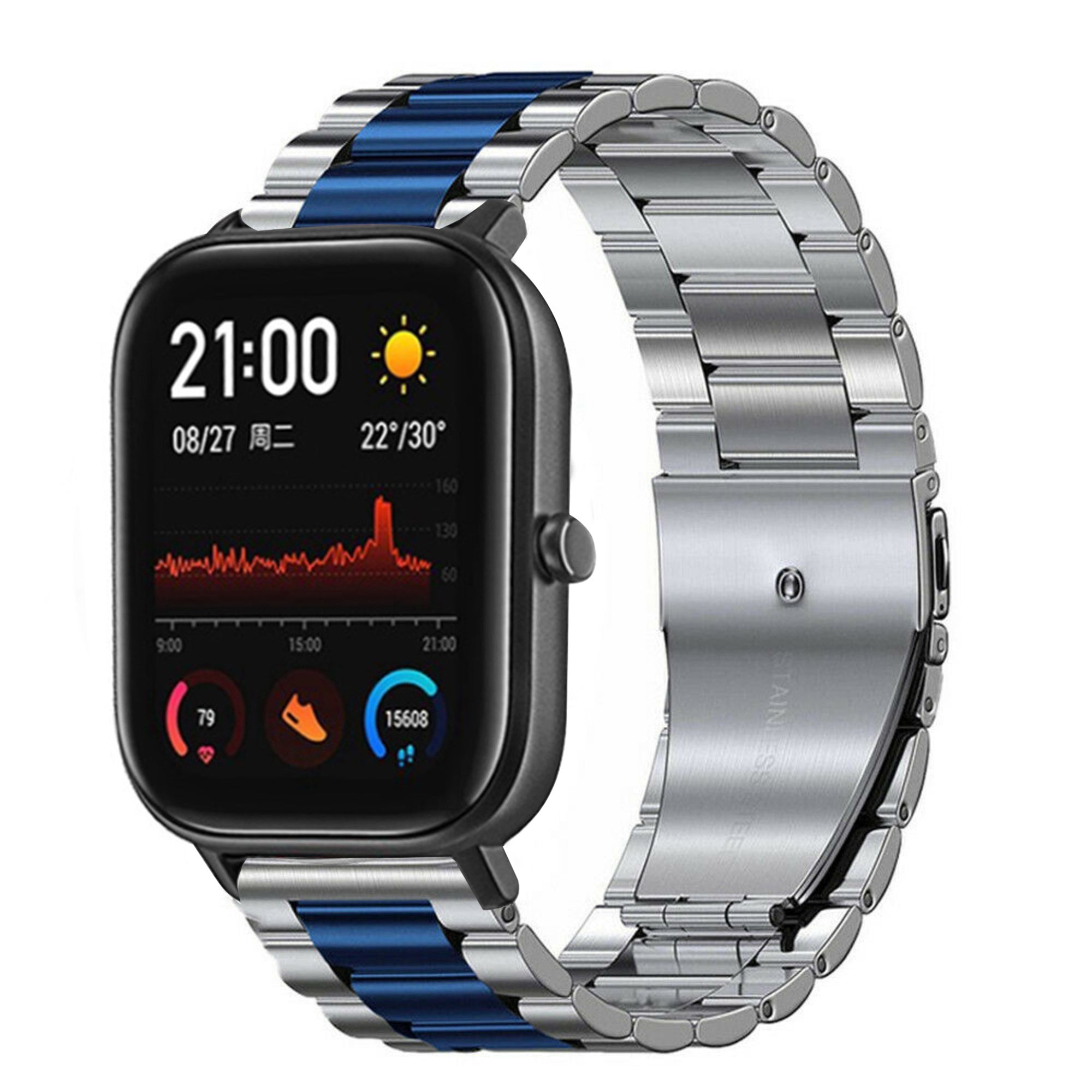 amazfit-gts-stalen-band-zilver-blauw