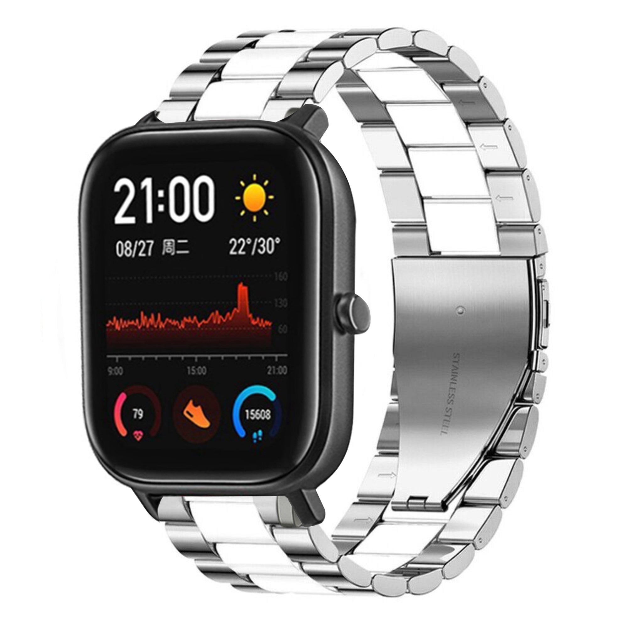 amazfit-gts-stalen-band-zilver-wit