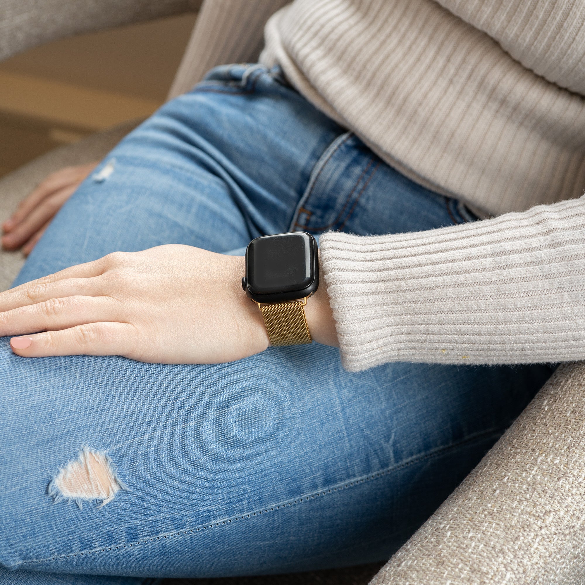 Apple Watch Milanese Strap (Gold)