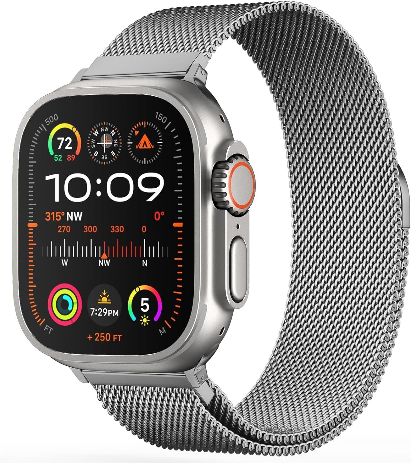 Apple Watch Milanese Strap (Titanium) - Main Image