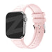 Bandz Apple Watch Silicone Strap With Leather Pattern (Pink)