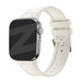 Bandz Apple Watch Silicone Strap With Leather Pattern (Starlight)