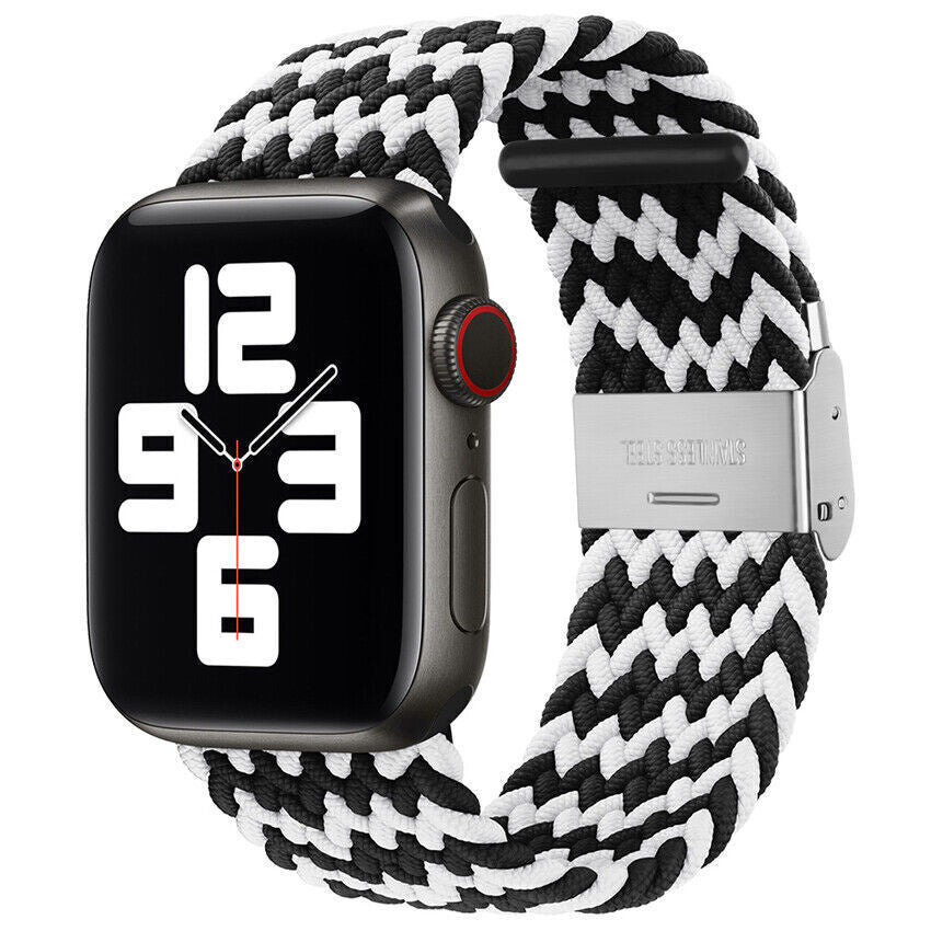 apple-watch-gevlochten-bandje-zwart-wit