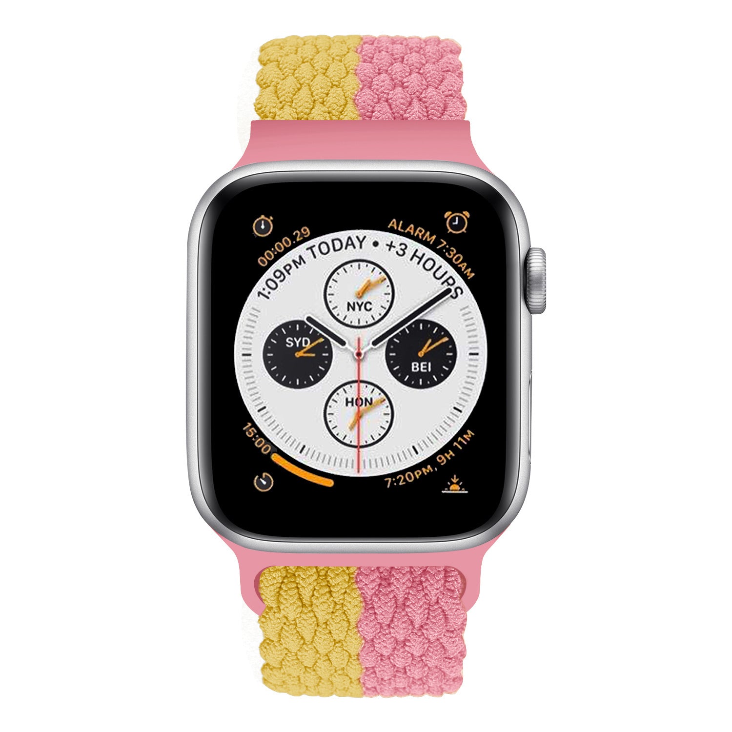 apple-watch-geweven-bandje-roze-geel-2