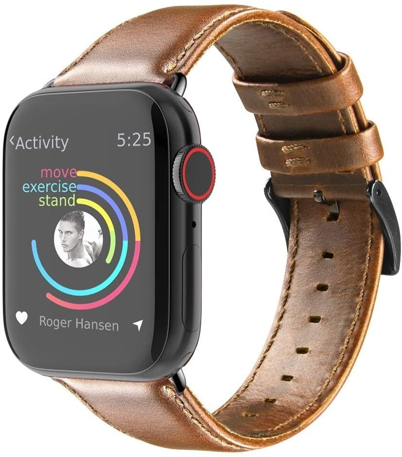 Apple Watch Leather Strap (Brown) - Main Image