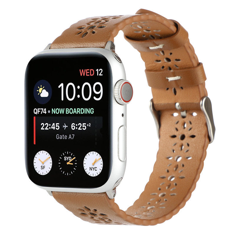 apple-watch-leren-band-patroon-bruin