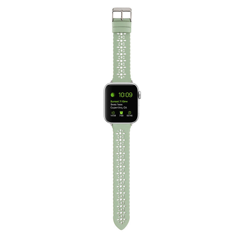 apple-watch-leren-band-patroon-lichtgroen-4