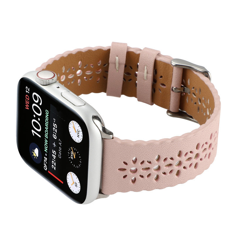 apple-watch-leren-band-patroon-roze-2