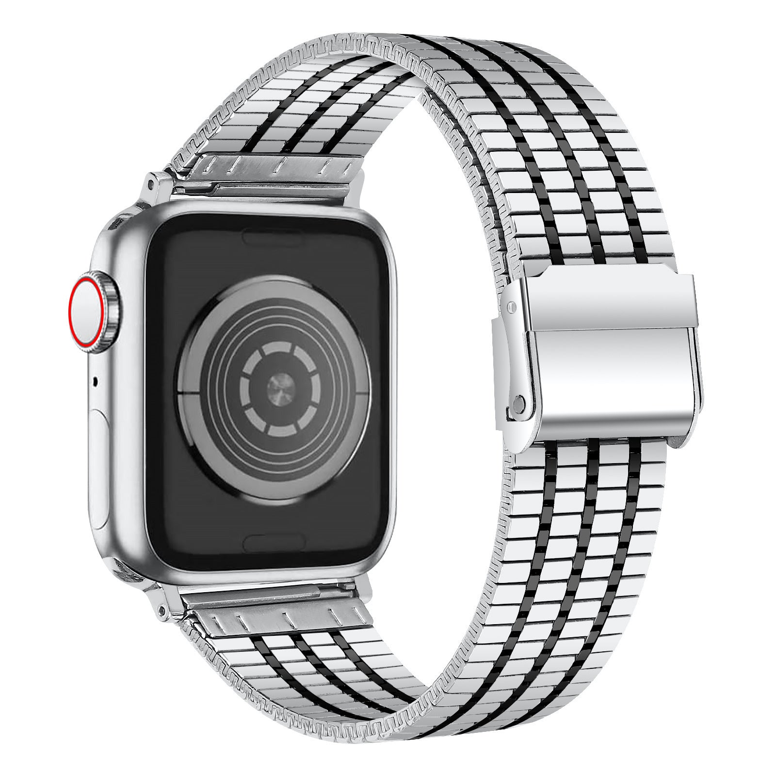 apple-watch-luxe-stalen-band-zwart-zilver-1