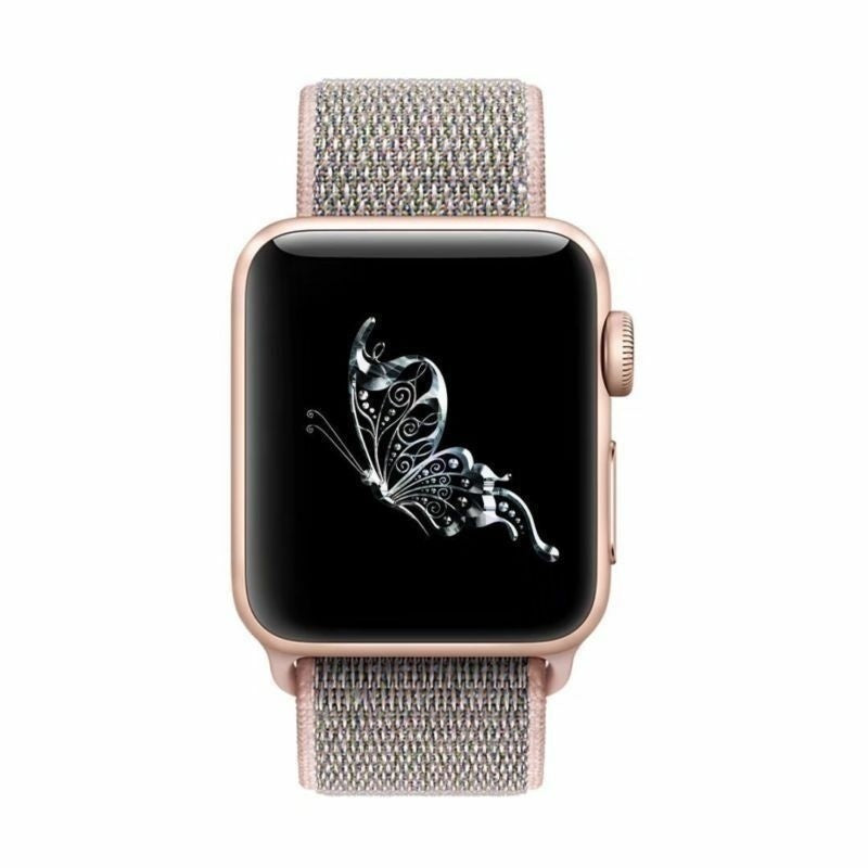 apple-watch-nylon-bandje-pink-sand-2