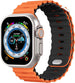 Apple Watch Ocean Strap with Snap Closure (Orange/Black)