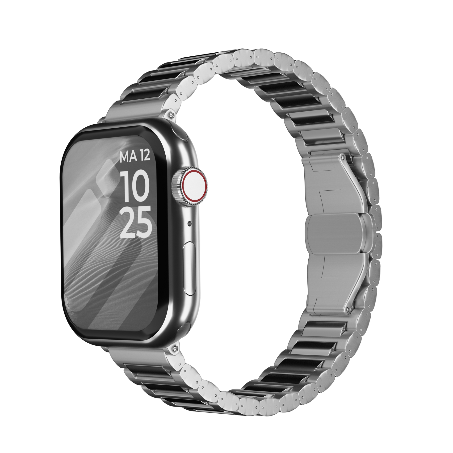 Apple Watch Luxury Titanium Strap Silver 44 45 46mm Ultra